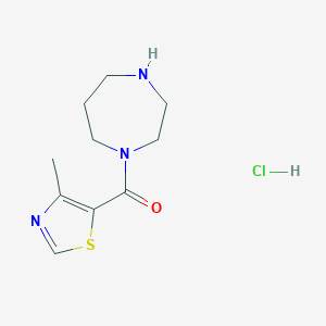 1-(4-methyl-1,3-thiazole-5-carbonyl)-1,4-diazepane hydrochloride图片