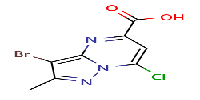 3-bromo-7-chloro-2-methyl-pyrazolo[1,5-a]pyrimidine-5-carboxylicacid图片