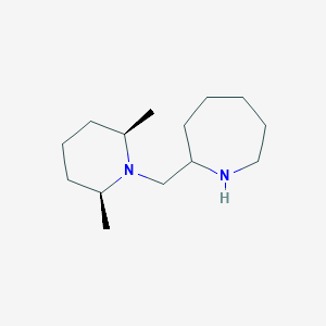 2-([(2R,6S)-2,6-Dimethylpiperidinyl]methyl)azepane图片