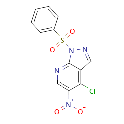 1-(benzenesulfonyl)-4-chloro-5-nitro-1H-pyrazolo[3,4-b]pyridine图片