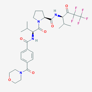 (S)-1-((4-(morpholine-4-carbonyl)benzoyl)-L-valyl)-N-((R)-5,5,6,6,6-pentafluoro-2-methyl-4-oxohexan-3-yl)pyrrolidine-2-carboxamide图片