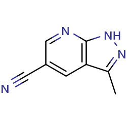 3-methyl-1H-pyrazolo[3,4-b]pyridine-5-carbonitrile图片
