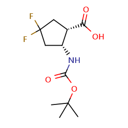 cis-2-[[(1,1-dimethylethoxy)carbonyl]amino]-4,4-difluoro-Cyclopentanecarboxylicacid图片