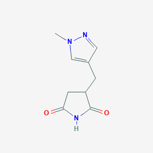 3-[(1-methyl-1H-pyrazol-4-yl)methyl]pyrrolidine-2,5-dione图片
