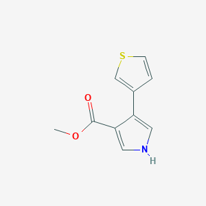 4-Thiophen-3-yl-1H-pyrrole-3-carboxylic acid methyl ester图片