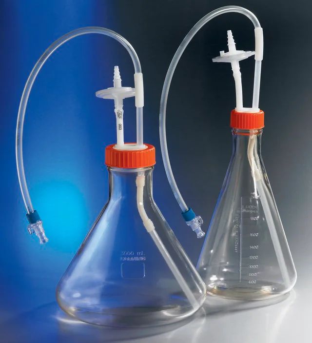 Corning<sup>®</sup> Erlenmeyer cell culture flasks, 0.2 μm vent with diptube