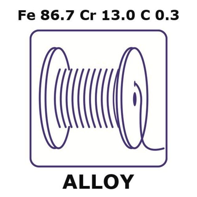Stainless Steel-AISI 420 alloy, Fe86.7Cr13.0C0.3