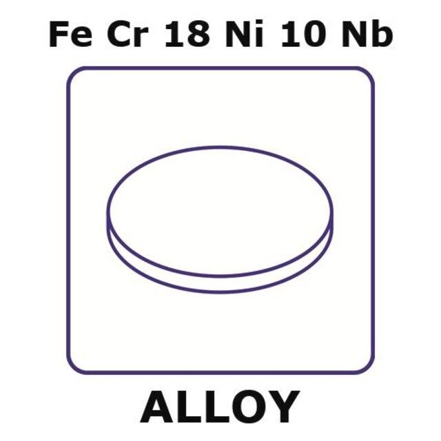 Stainless Steel-AISI 347 alloy, FeCr18Ni10Nb