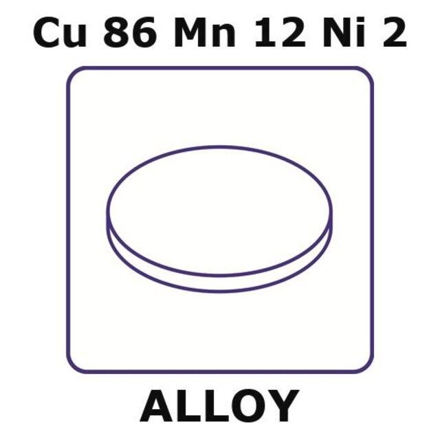 Manganin<sup>®</sup>-resistance alloy, Cu86Mn12Ni2