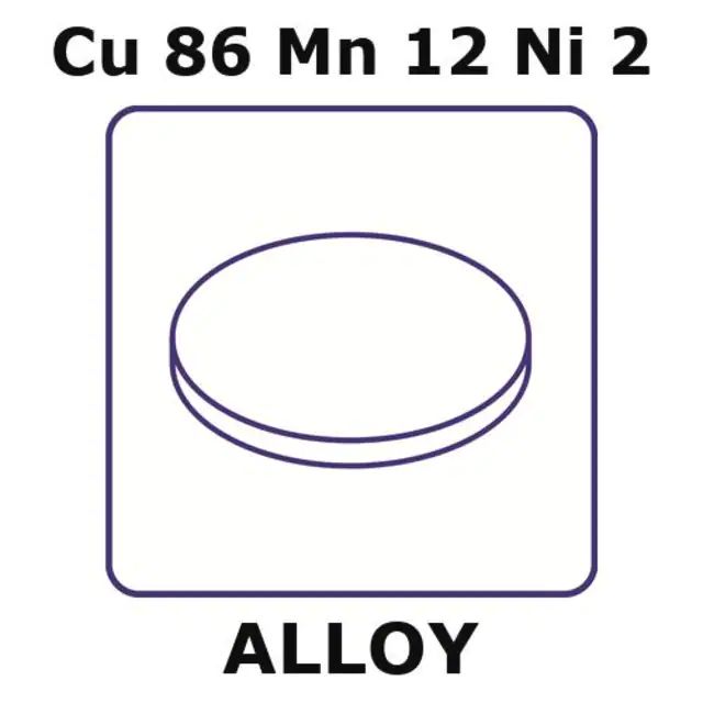 Manganin<sup>®</sup>-resistance alloy, Cu86Mn12Ni2