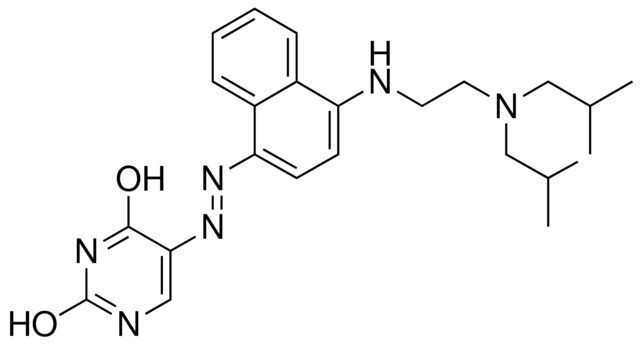 5-[(E)-(4-{[2-(diisobutylamino)ethyl]amino}-1-naphthyl)diazenyl]-2,4-pyrimidinediol