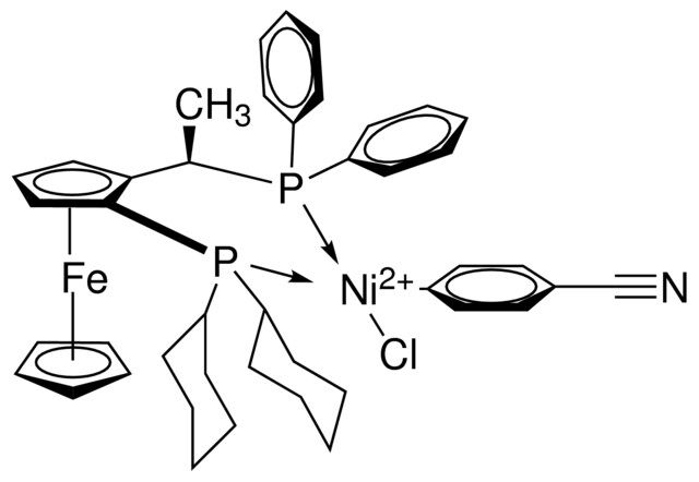 Chloro(4-cyanophenyl)[(<i>R</i>)-1-[(<i>S</i>)-2-(dicyclohexylphosphino)ferrocenyl]ethyldiphenylphosphine]nickel(II)