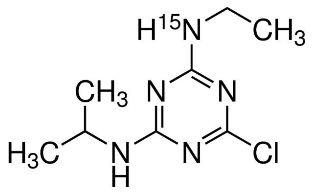 2-Chloro-4-ethylamino-<sup>15</sup>N-6-isopropylamino-1,3,5-triazine