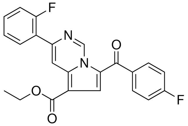 ET 7-(4-FLUOROBENZOYL)-3-(2-FLUOROPHENYL)PYRROLO(1,2-C)PYRIMIDINE-5-CARBOXYLATE