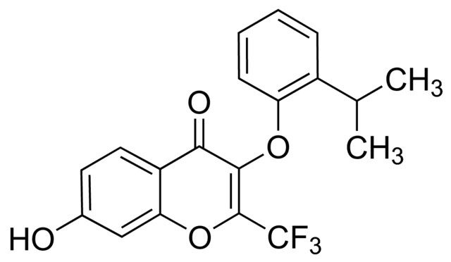 7-Hydroxy-3-(2-isopropylphenoxy)-2-(trifluoromethyl)-4<i>H</i>-chromen-4-one