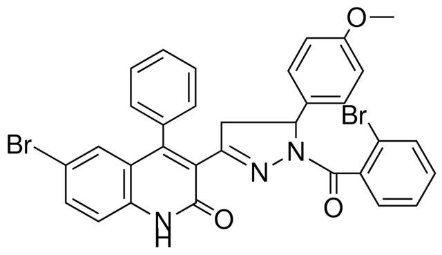 6-BR-3-(1-(2-BR-BZ)-5-(4-MEO-PH)-4,5-2H-1H-PYRAZOL-3-YL)-4-PH-1H-QUINOLIN-2-ONE