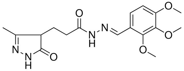 3-(3-METHYL-5-OXO-4,5-DIHYDRO-1H-PYRAZOL-4-YL)-N'-[(E)-(2,3,4-TRIMETHOXYPHENYL)METHYLIDENE]PROPANOHYDRAZIDE