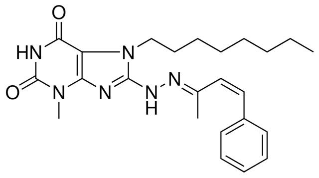 3-ME-8-(N'-(1-ME-3-PH-ALLYLIDENE)-HYDRAZINO)-7-OCTYL-3,7-2H-PURINE-2,6-DIONE