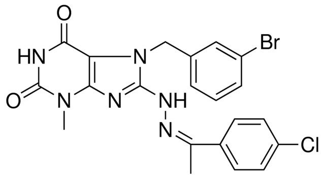 7-(3-BROMOBENZYL)-8-{(2Z)-2-[1-(4-CHLOROPHENYL)ETHYLIDENE]HYDRAZINO}-3-METHYL-3,7-DIHYDRO-1H-PURINE-2,6-DIONE