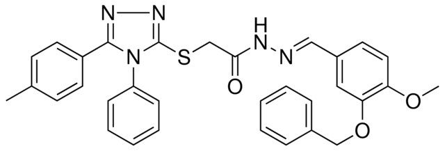 N'-{(E)-[3-(BENZYLOXY)-4-METHOXYPHENYL]METHYLIDENE}-2-{[5-(4-METHYLPHENYL)-4-PHENYL-4H-1,2,4-TRIAZOL-3-YL]SULFANYL}ACETOHYDRAZIDE