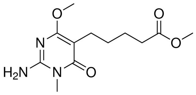 METHYL 5-(2-AMINO-4-METHOXY-1-METHYL-6-OXO-1,6-DIHYDRO-5-PYRIMIDINYL)PENTANOATE