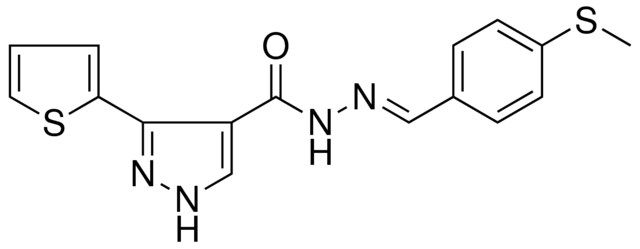 N'-{(E)-[4-(METHYLSULFANYL)PHENYL]METHYLIDENE}-3-(2-THIENYL)-1H-PYRAZOLE-4-CARBOHYDRAZIDE