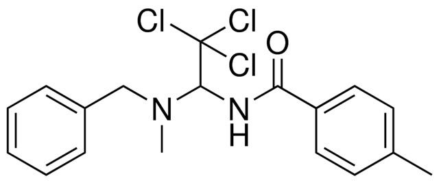 N-(1-(BENZYL-METHYL-AMINO)-2,2,2-TRICHLORO-ETHYL)-4-METHYL-BENZAMIDE