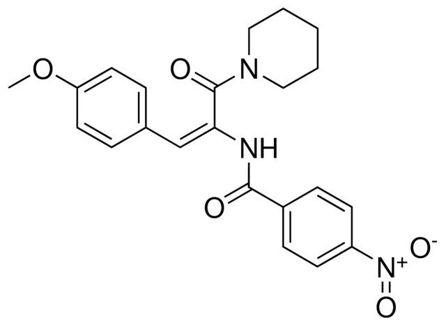 N-(2-(4-METHOXY-PHENYL)-1-(PIPERIDINE-1-CARBONYL)-VINYL)-4-NITRO-BENZAMIDE