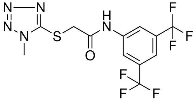 N-(3,5-BIS-TRIFLUOROMETHYL-PH)-2-(1-METHYL-1H-TETRAZOL-5-YLSULFANYL)-ACETAMIDE