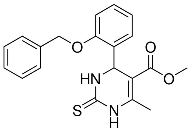 4(2-BENZYLOXY-PH)-6-ME-2-THIOXO-1,2,3,4-4H-PYRIMIDINE-5-CARBOXYLIC ACID ME ESTER