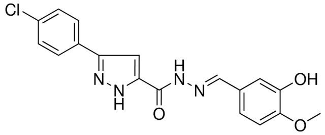 5-(4-CL-PH)-2H-PYRAZOLE-3-CARBOXYLIC ACID (3-HO-4-METHOXY-BENZYLIDENE)-HYDRAZIDE