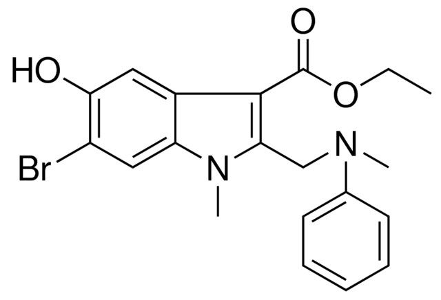 6-BR-5-HO-1-ME-2-((ME-PH-AMINO)-METHYL)-1H-INDOLE-3-CARBOXYLIC ACID ETHYL ESTER