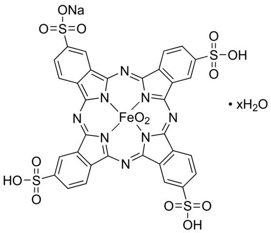 Iron(III) phthalocyanine-4,4′,4′′,4′′′-tetrasulfonic acid,compound with oxygen monosodium salt hydrate