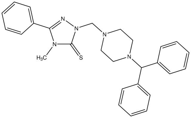 1-((4-Benzhydrylpiperazin-1-yl)methyl)-4-methyl-3-phenyl-1<i>H</i>-1,2,4-triazole-5(4<i>H</i>)-thione