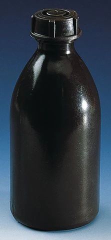 BRAND<sup>®</sup> amber narrow-mouth bottle, LDPE, with screw cap