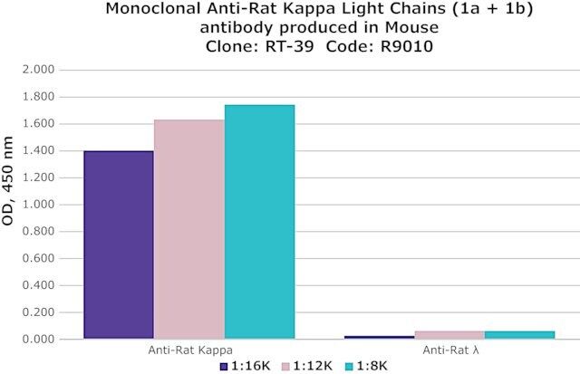 Monoclonal Anti-Rat Kappa Light Chains (1a + 1b) antibody produced in mouse