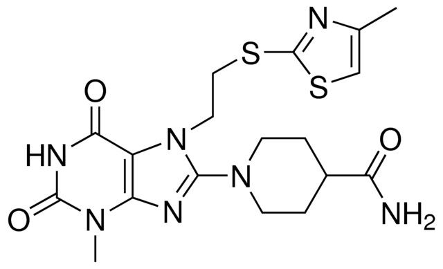 1-(3-METHYL-7-{2-[(4-METHYL-1,3-THIAZOL-2-YL)SULFANYL]ETHYL}-2,6-DIOXO-2,3,6,7-TETRAHYDRO-1H-PURIN-8-YL)-4-PIPERIDINECARBOXAMIDE