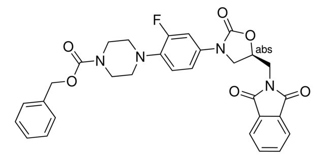 Benzyl 4-(4-[(5S)-5-[(1,3-dioxo-1,3-dihydro-2H-isoindol-2-yl)methyl]-2-oxo-1,3-oxazolidin-3-yl]-2-fluorophenyl)-1-piperazinecarboxylate