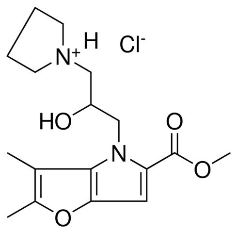 1-{2-HYDROXY-3-[5-(METHOXYCARBONYL)-2,3-DIMETHYL-4H-FURO[3,2-B]PYRROL-4-YL]PROPYL}PYRROLIDINIUM CHLORIDE