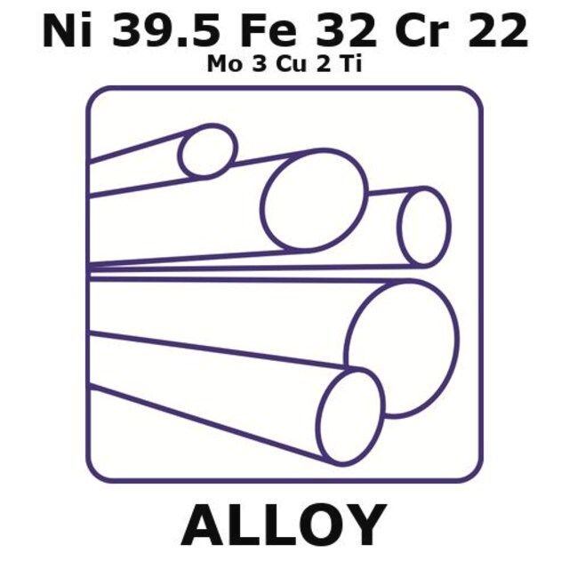 Alloy 825, Ni39.5Fe32Cr22Mo3Cu2Ti