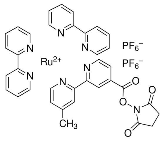 Bis(2,2′-bipyridine)-4′-methyl-4-carboxybipyridine-ruthenium <i>N</i>-succinimidyl ester-bis(hexafluorophosphate)