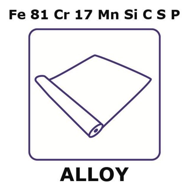 Stainless Steel-AISI 430 alloy, Fe81Cr17MnSiCSP