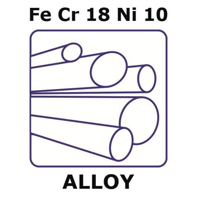 Stainless Steel-AISI 304 alloy, FeCr18Ni10