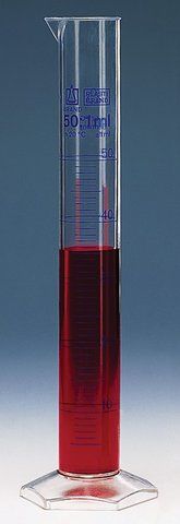 BRAND<sup>®</sup> graduated cylinders, PMP, blue scale