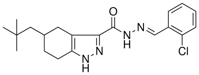 N'-[(E)-(2-CHLOROPHENYL)METHYLIDENE]-5-NEOPENTYL-4,5,6,7-TETRAHYDRO-1H-INDAZOLE-3-CARBOHYDRAZIDE