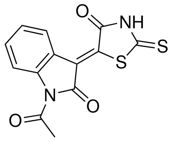 1-ACETYL-3-(4-OXO-2-THIOXO-1,3-THIAZOLIDIN-5-YLIDENE)-1,3-DIHYDRO-2H-INDOL-2-ONE