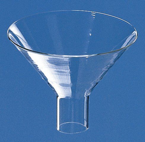 BRAND<sup>®</sup> glass powder funnel short wide stem
