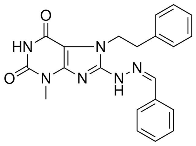 8-(N'-BENZYLIDENE-HYDRAZINO)-3-METHYL-7-PHENETHYL-3,7-DIHYDRO-PURINE-2,6-DIONE