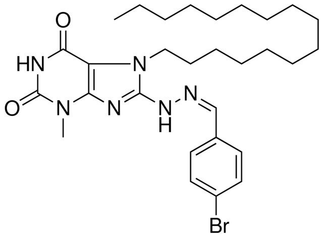 8-(N'-(4-BR-BENZYLIDENE)-HYDRAZINO)-7-HEXADECYL-3-ME-3,7-2H-PURINE-2,6-DIONE