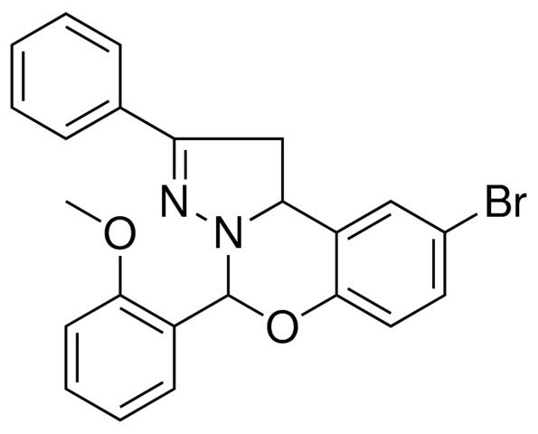 8-BR-4-(2-MEO-PH)-2-PH-1,9B-DIHYDRO-5-OXA-3,3A-DIAZA-CYCLOPENTA(A)NAPHTHALENE